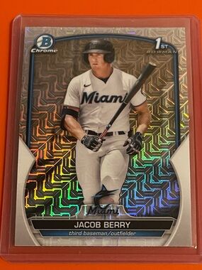 Jacob Berry [Mojo] #BCP-108 2023 Bowman Chrome Prospects Baseball Card